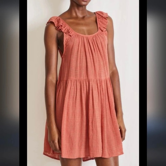 Apiece Apart Verder Mini Cotton Dress in Rosewood, size Large, EUC - Picture 2 of 9